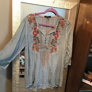 Chambray Boutique Blouse